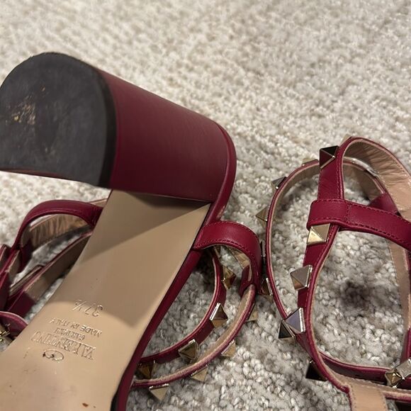 Valentino Garavanti Rockstud Rubino Authentic Sz 7.5 - Picture 9 of 14